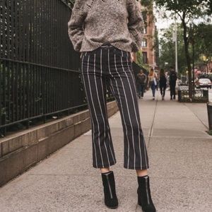 MADEWELL Cali boot cropped elsie striped denim jeans pants